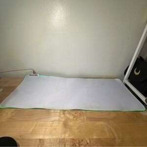 Tilted Nation RGB Mouse Pad - White Surface with multi color LED Edge